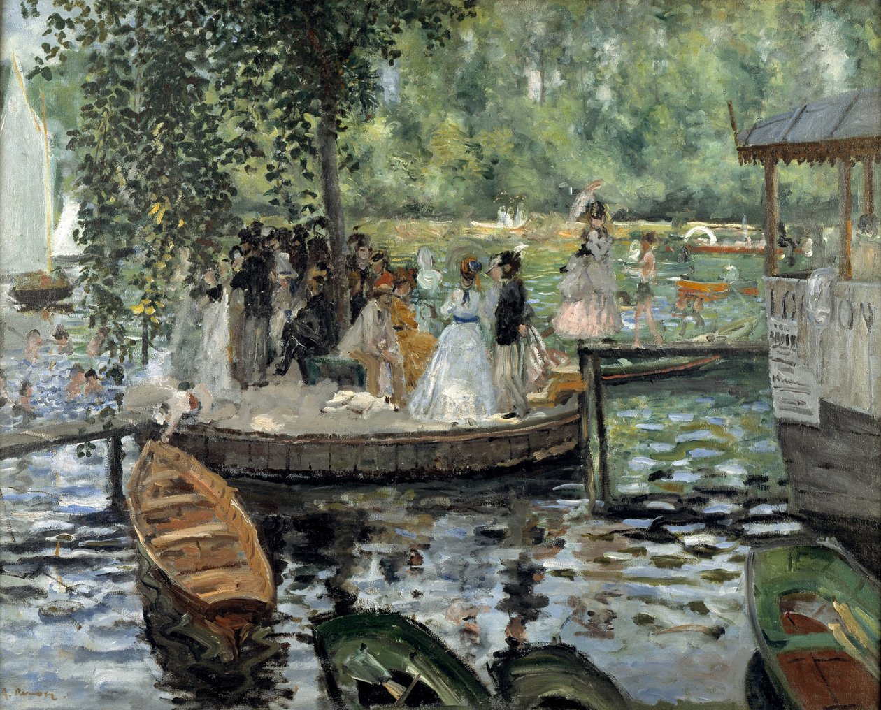 La Grenouillère, 1869 by Pierre Auguste Renoir