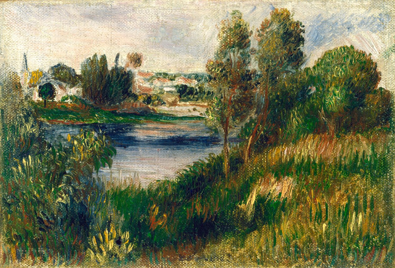 Vétheuil'deki manzara, c. 1890. by Pierre Auguste Renoir