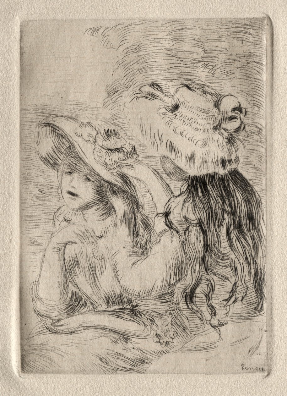 Sabitlenmiş Şapka. by Pierre Auguste Renoir