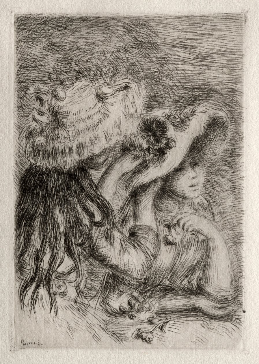 İğnelenmiş Şapka, 1894. by Pierre Auguste Renoir