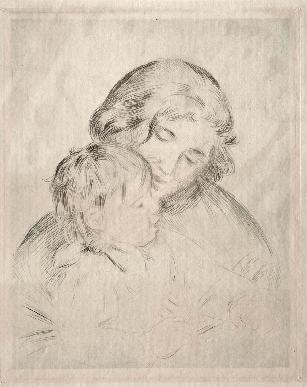 Anne ve Çocuk, 1896. by Pierre Auguste Renoir