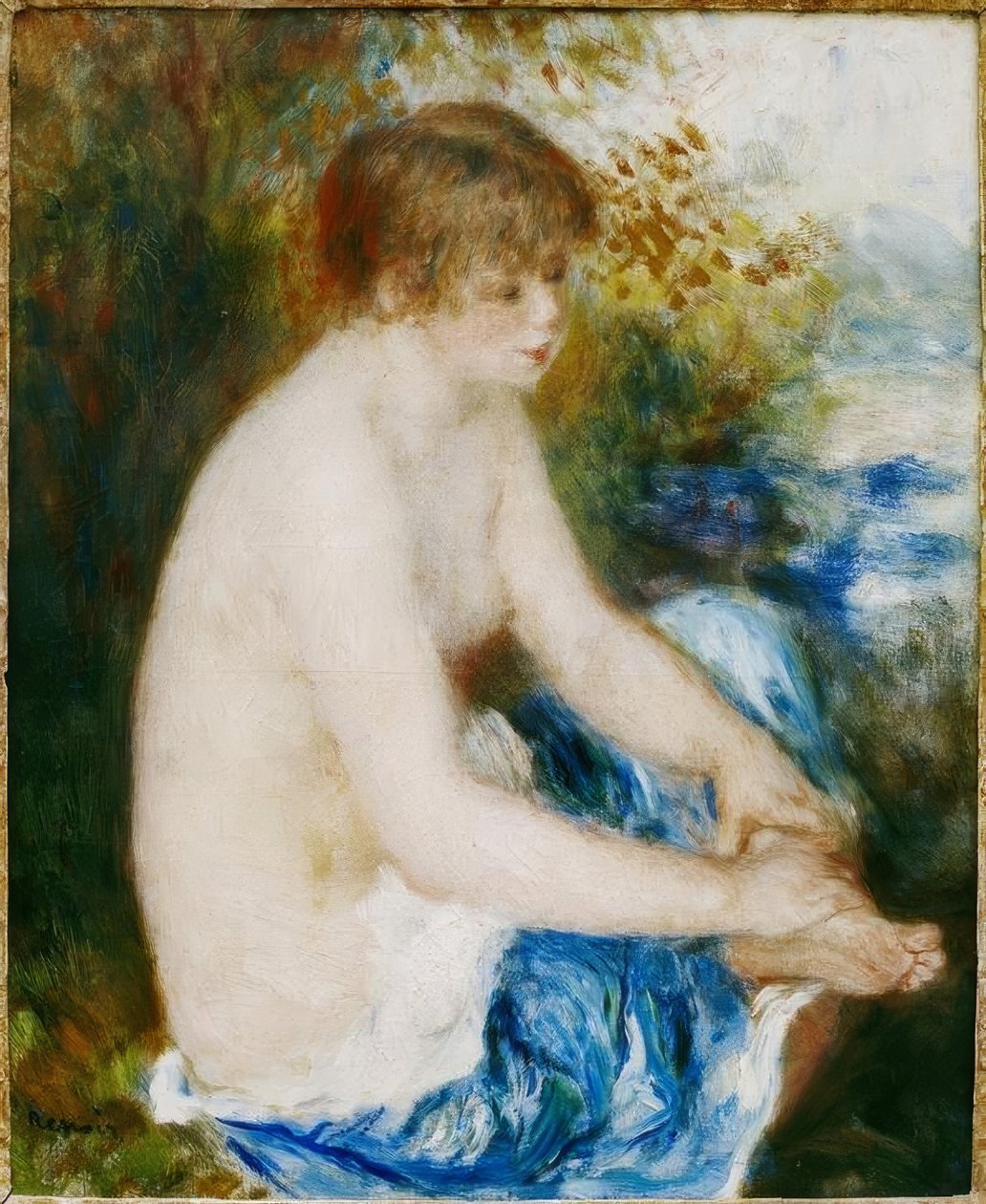küçük mavi çıplak by Pierre Auguste Renoir