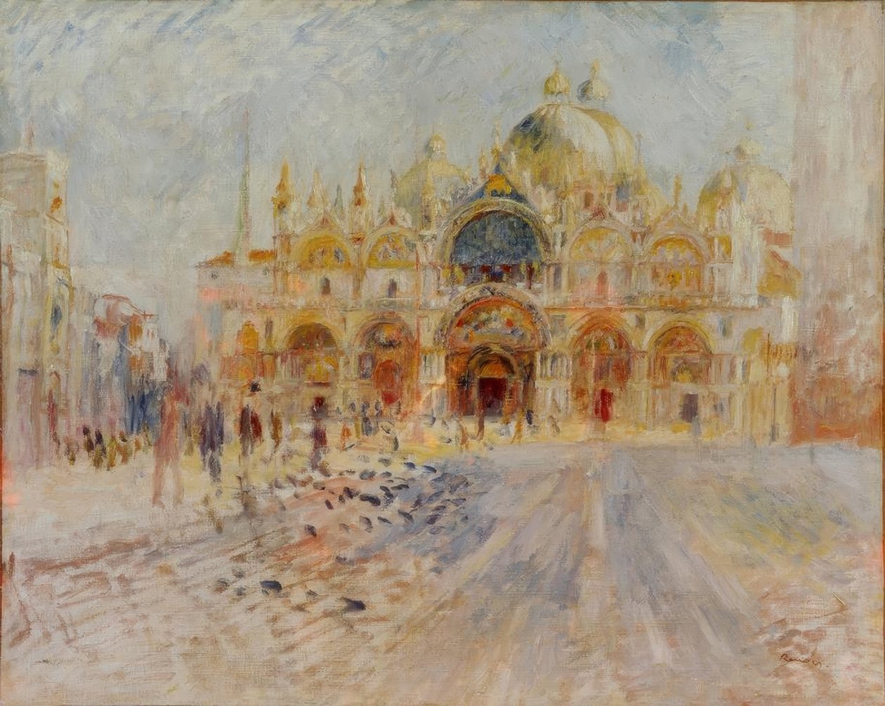 Yer San Marco, Venedik by Pierre Auguste Renoir