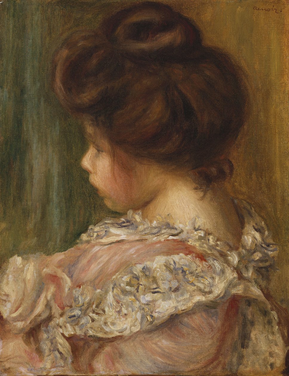 genç bir kızın portresi by Pierre Auguste Renoir