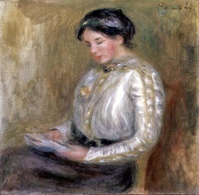 Okumak (tuval üzerine yağlı boya) by Pierre Auguste Renoir