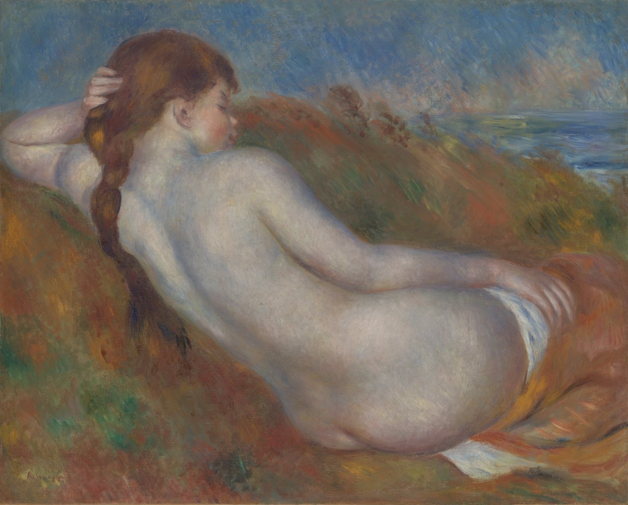 Yatan Çıplak, 1883. by Pierre Auguste Renoir