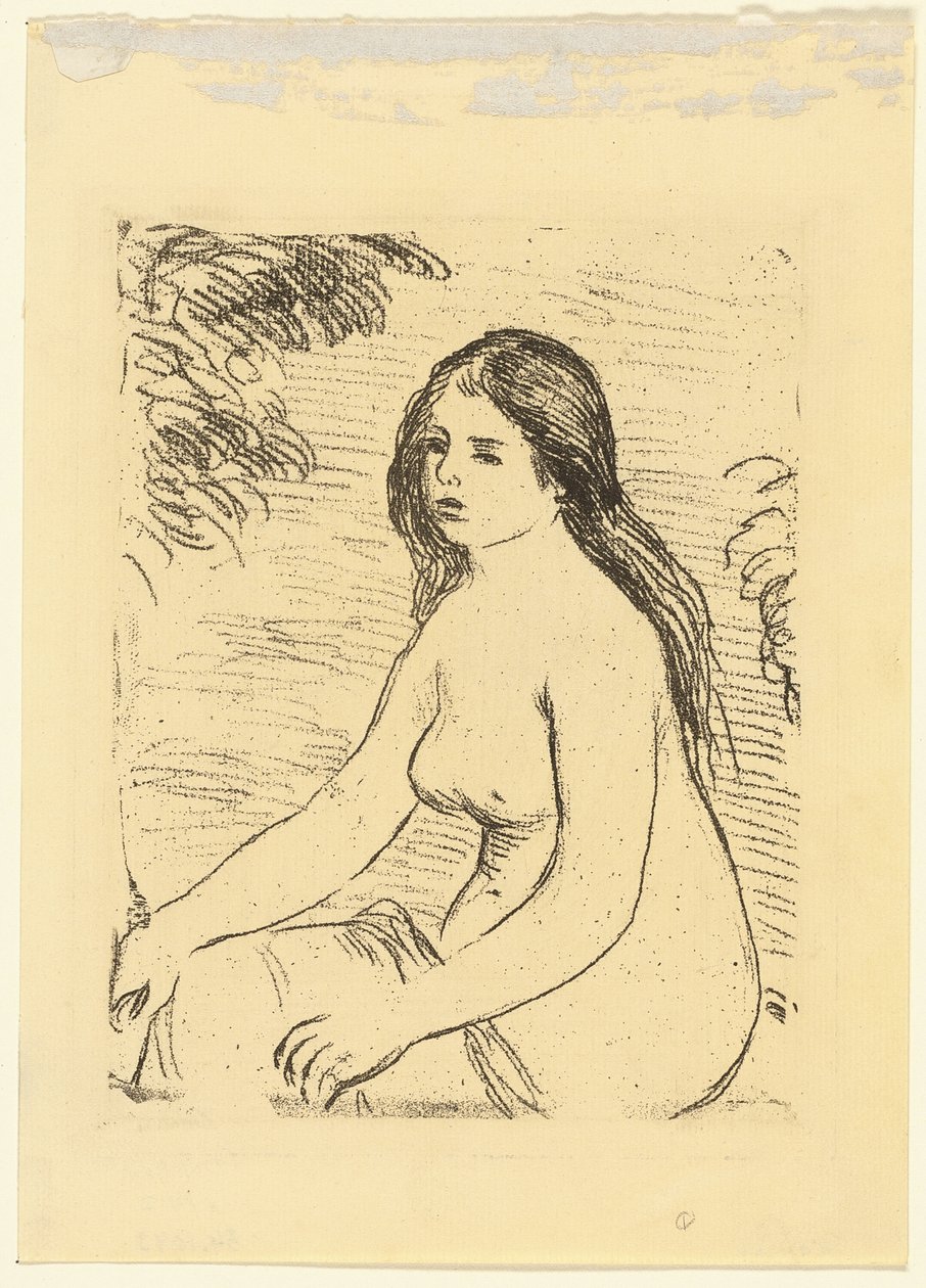 Oturan Çıplak Kadın by Pierre Auguste Renoir
