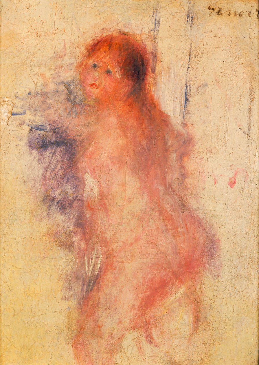 çıplak kadın ayakta by Pierre Auguste Renoir