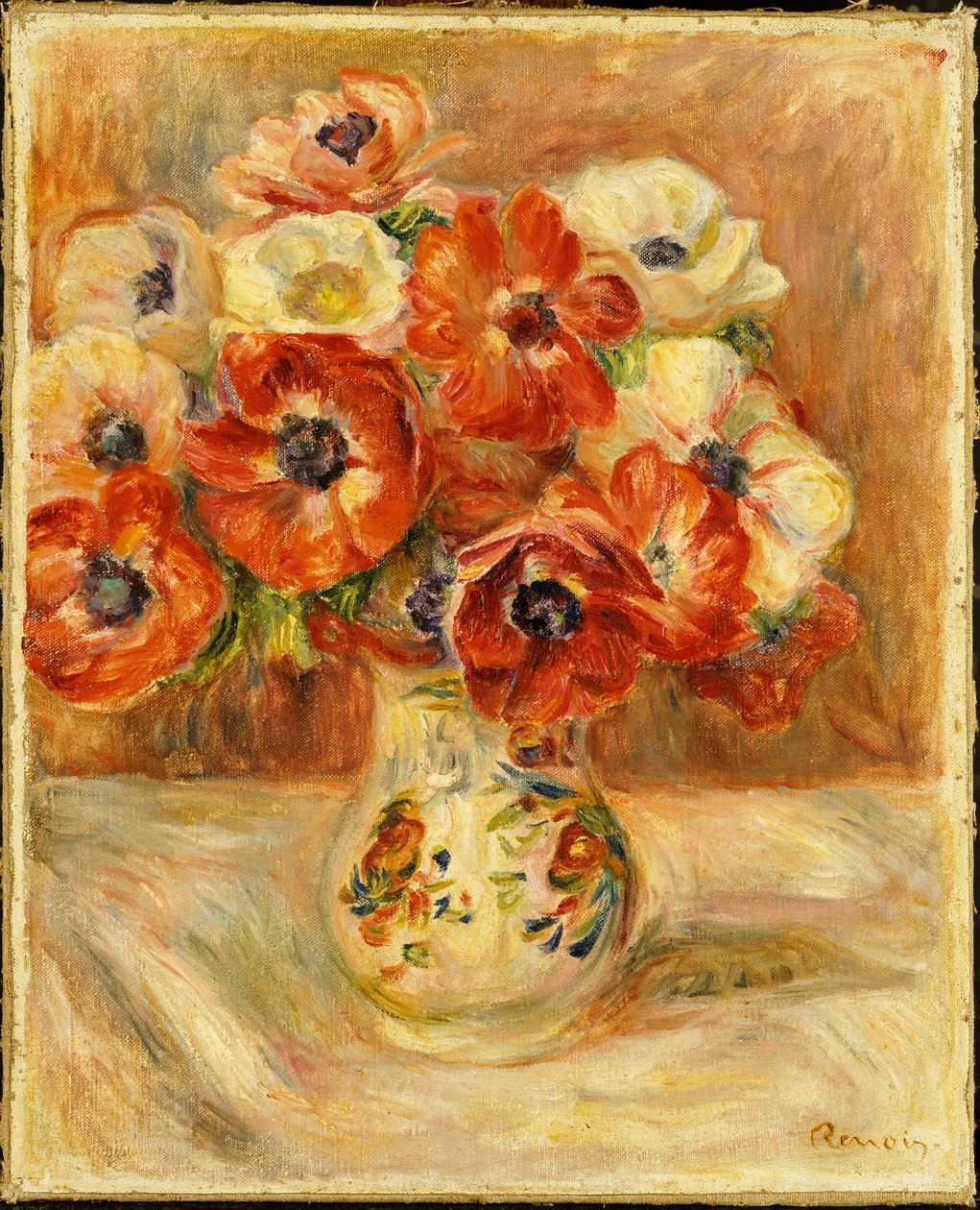 Anemonlu Natürmort by Pierre Auguste Renoir