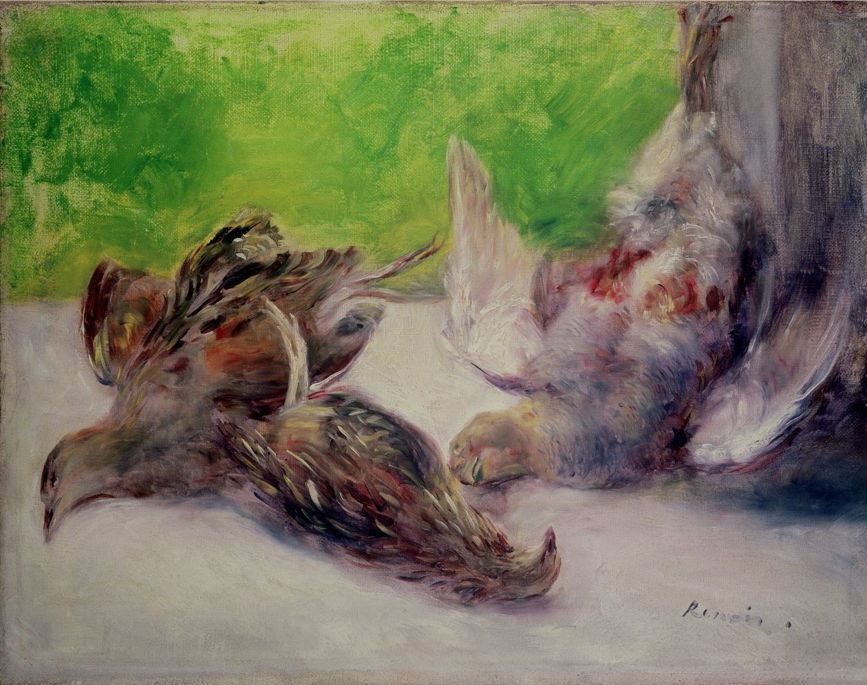 Sülünlerle Natürmort by Pierre Auguste Renoir
