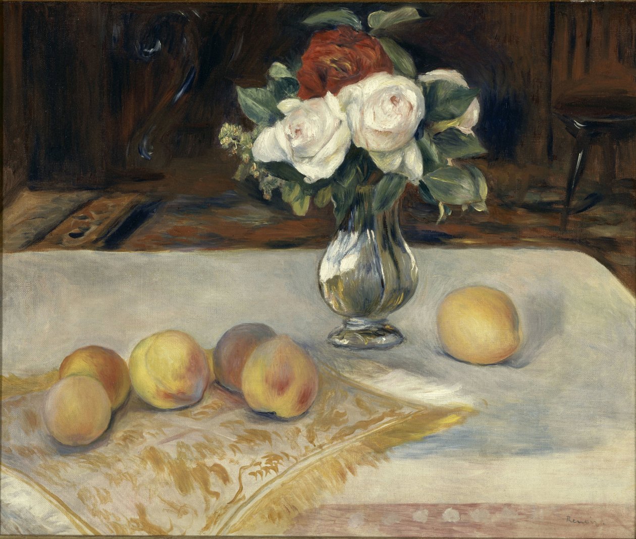 Natürmort. by Pierre Auguste Renoir