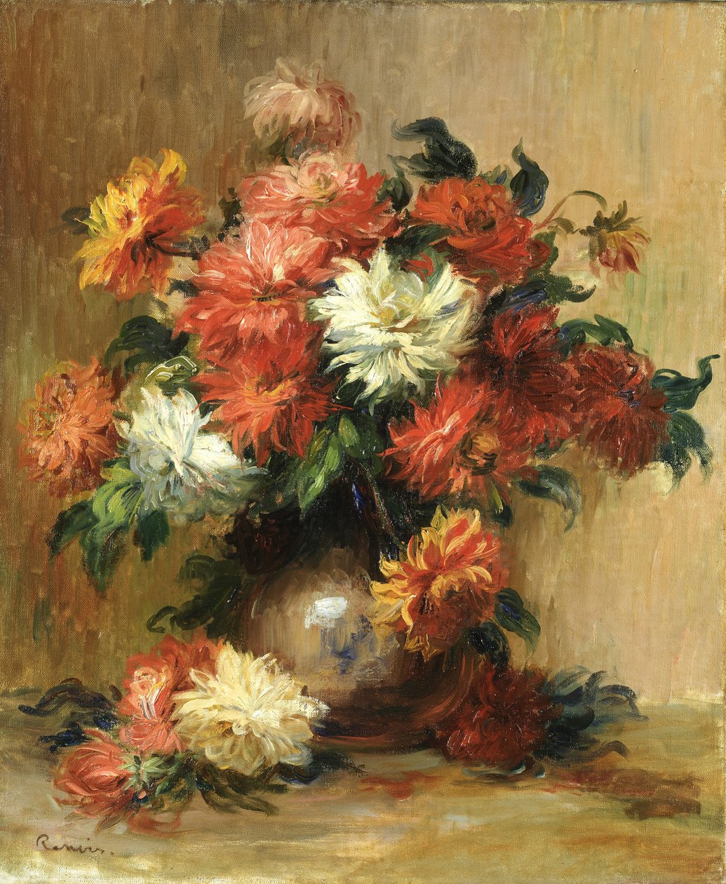 Yıldız çiçeği ile natürmort, ca. 1886-1890 by Pierre Auguste Renoir