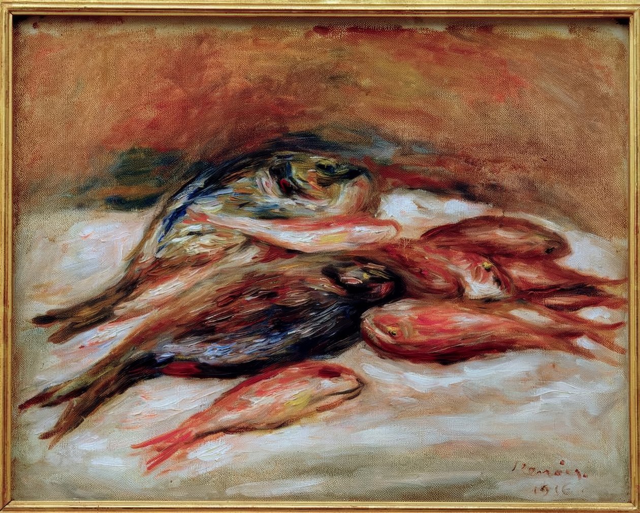 Balık ile natürmort by Pierre Auguste Renoir