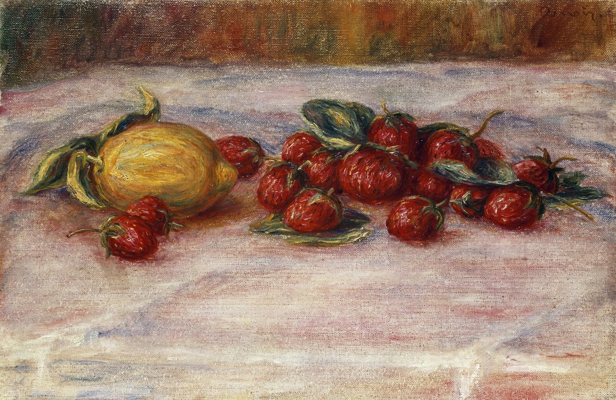 çilek ve limon by Pierre Auguste Renoir