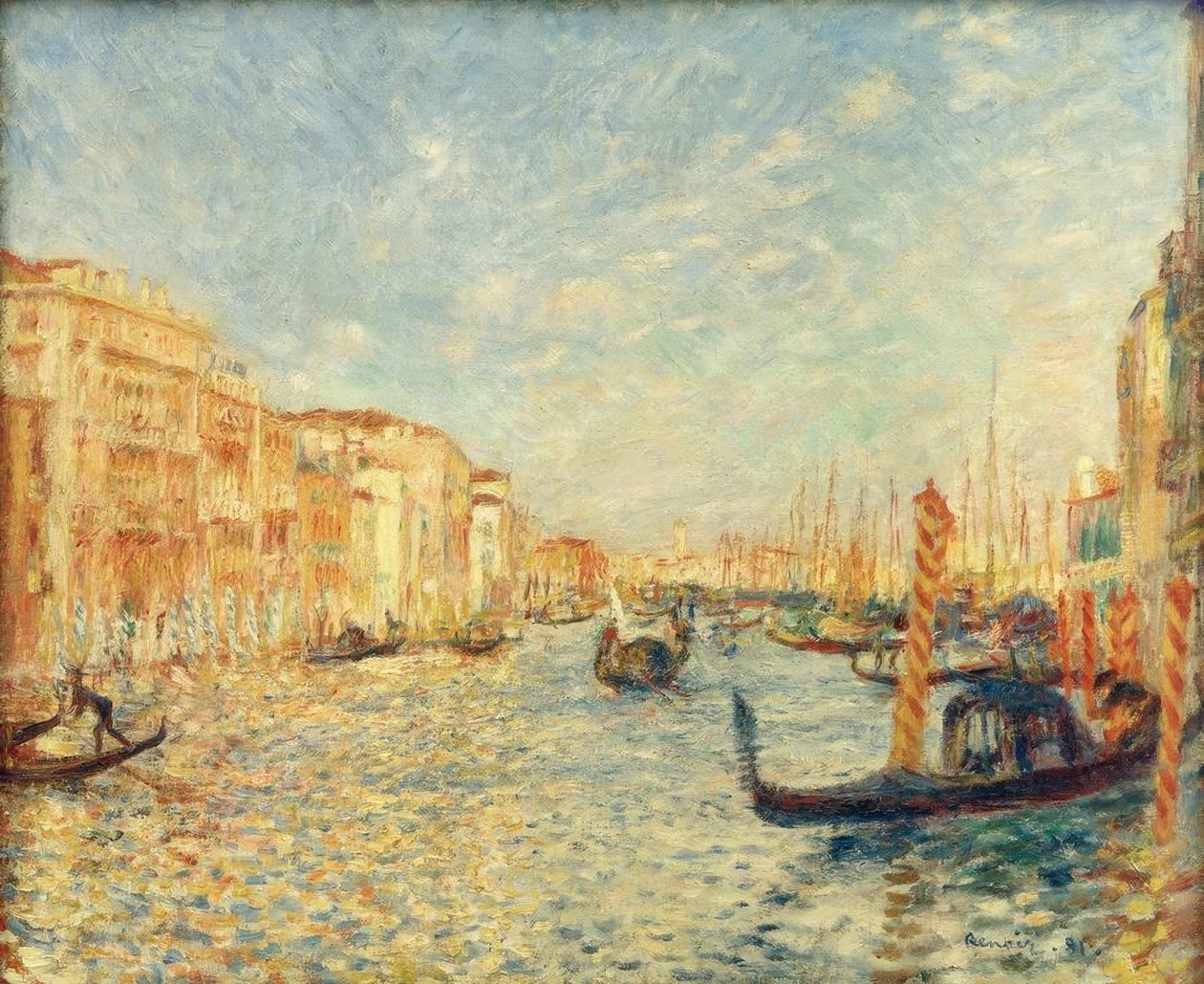 Büyük Kanal üzerinde, Venedik by Pierre Auguste Renoir