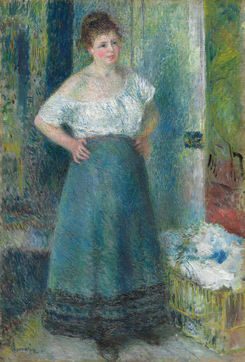 Çamaşırcı, 187779. by Pierre Auguste Renoir