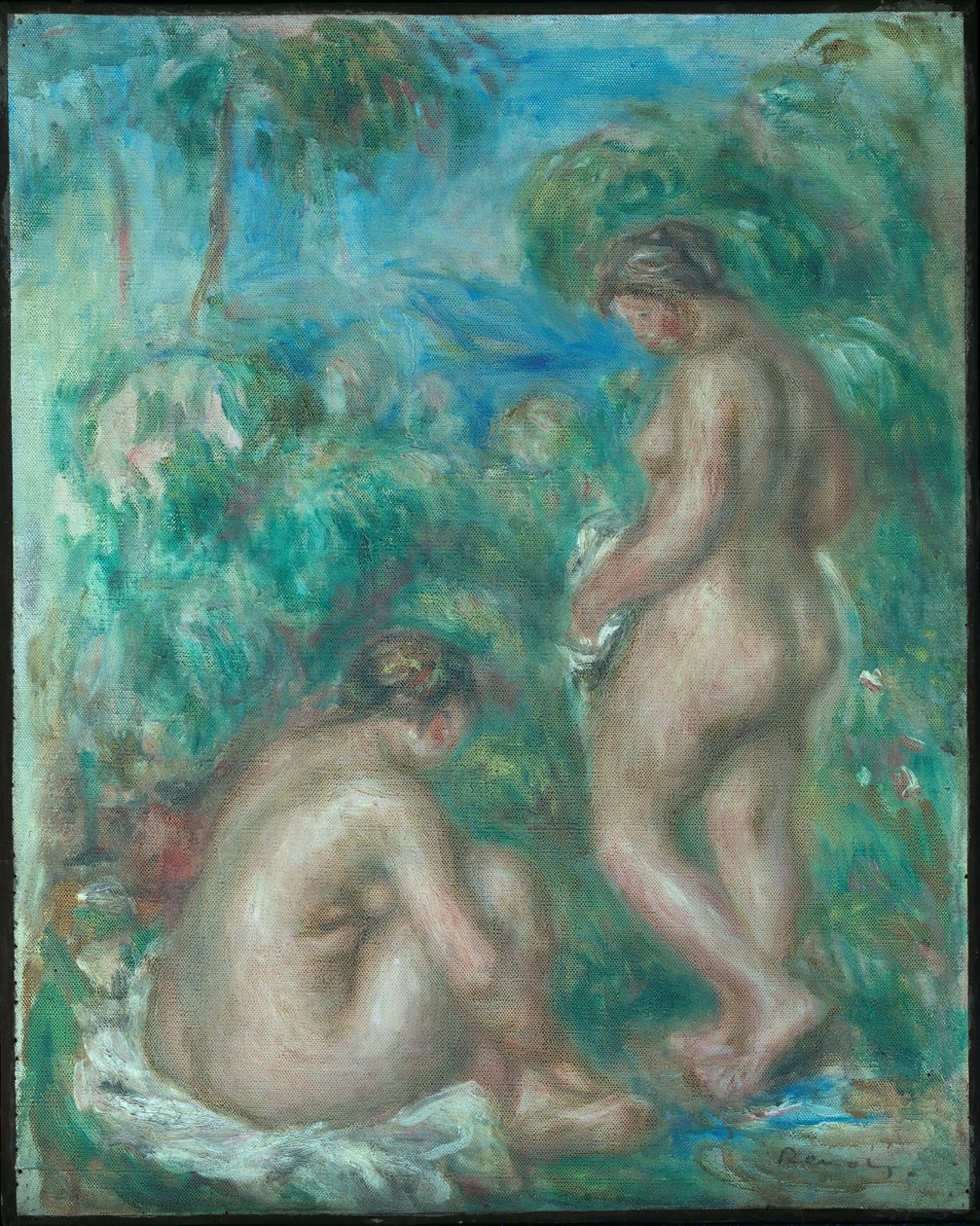 kadın banyo by Pierre Auguste Renoir