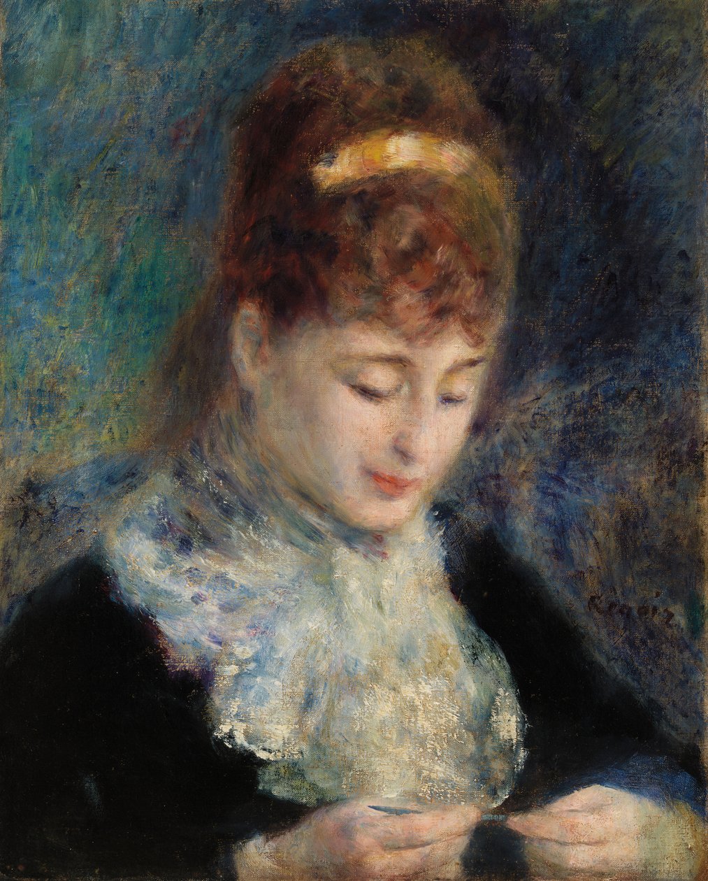 kadın tığ işi by Pierre Auguste Renoir