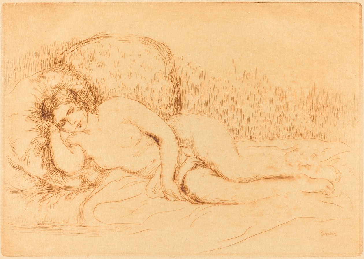 Kadın Yatan Kadın, 1906. by Pierre Auguste Renoir