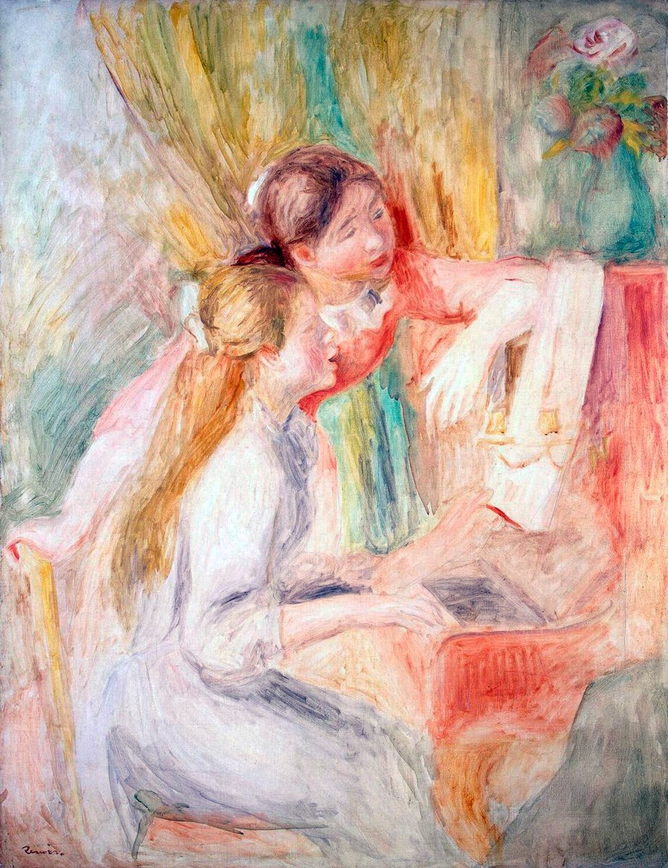 Piyanoda Genç Kızlar, 1892. by Pierre Auguste Renoir