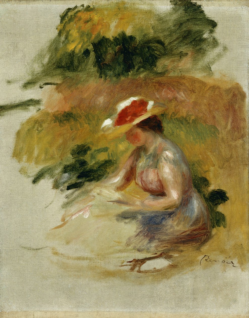 Genç Kadın Okuma; genç kadın okuma, by Pierre Auguste Renoir