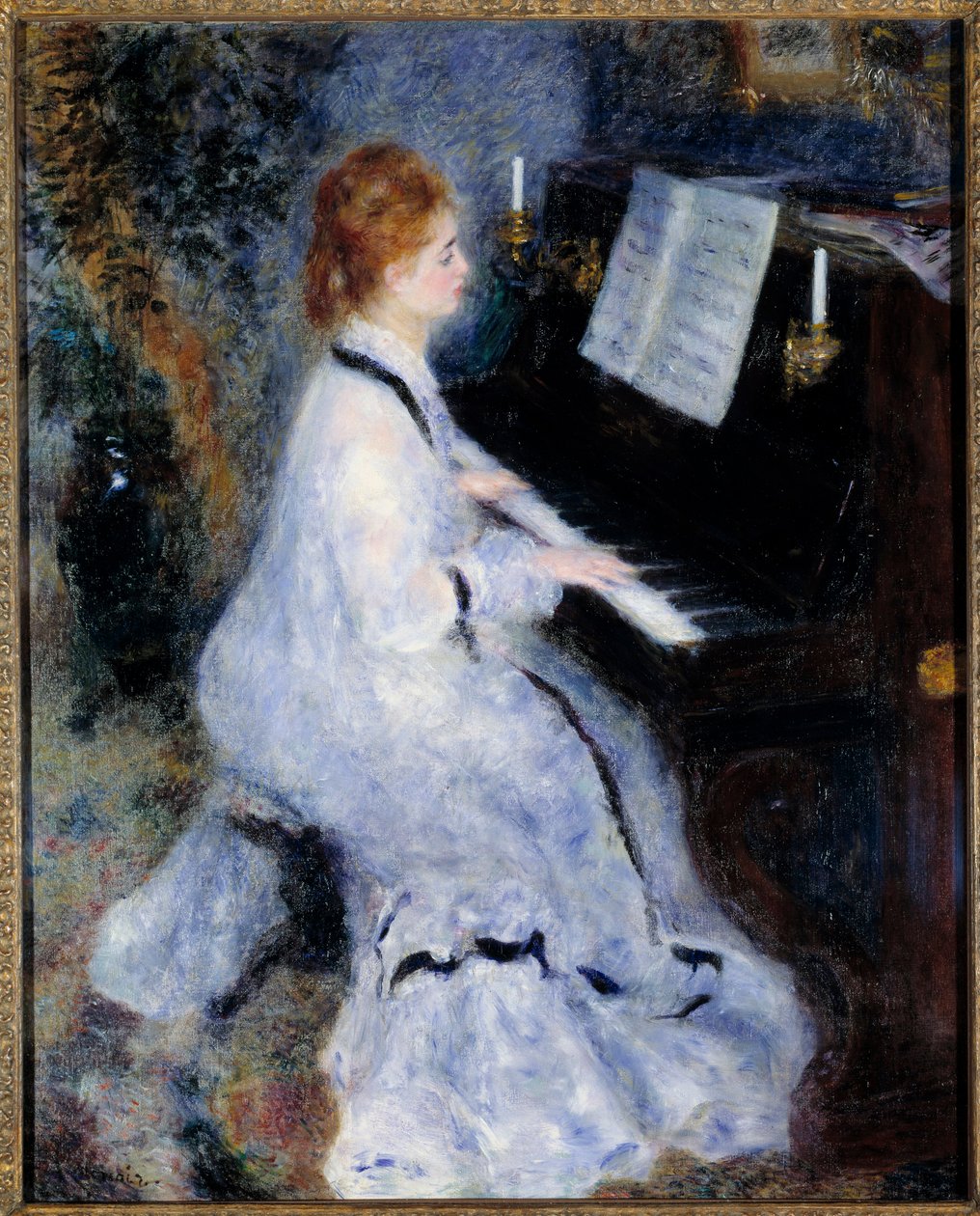 Piyanodaki genç kadın by Pierre Auguste Renoir