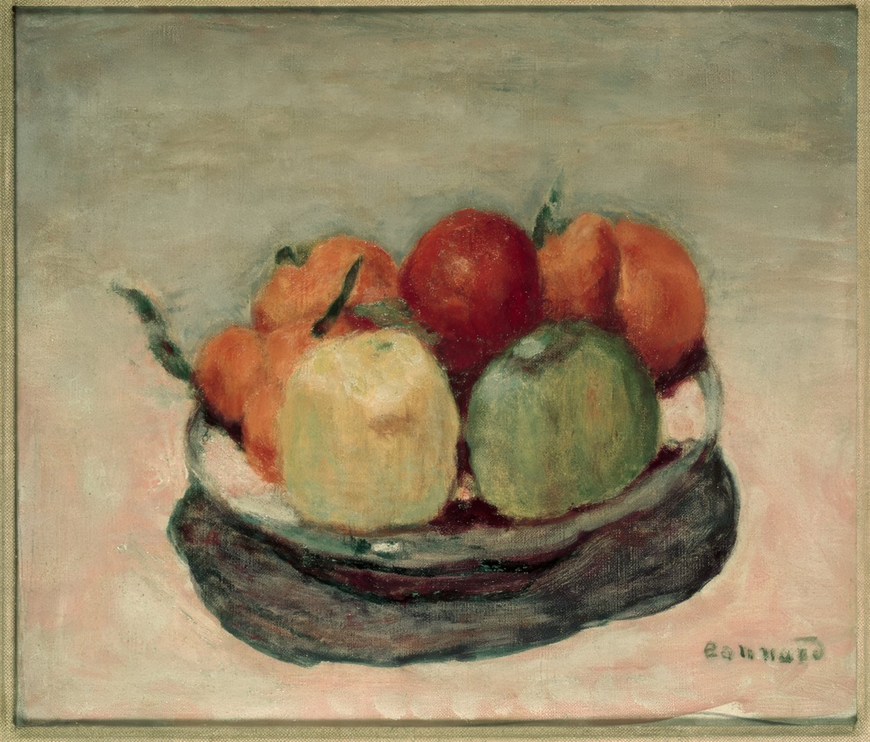 Meyve tabağı veya elma by Pierre Bonnard