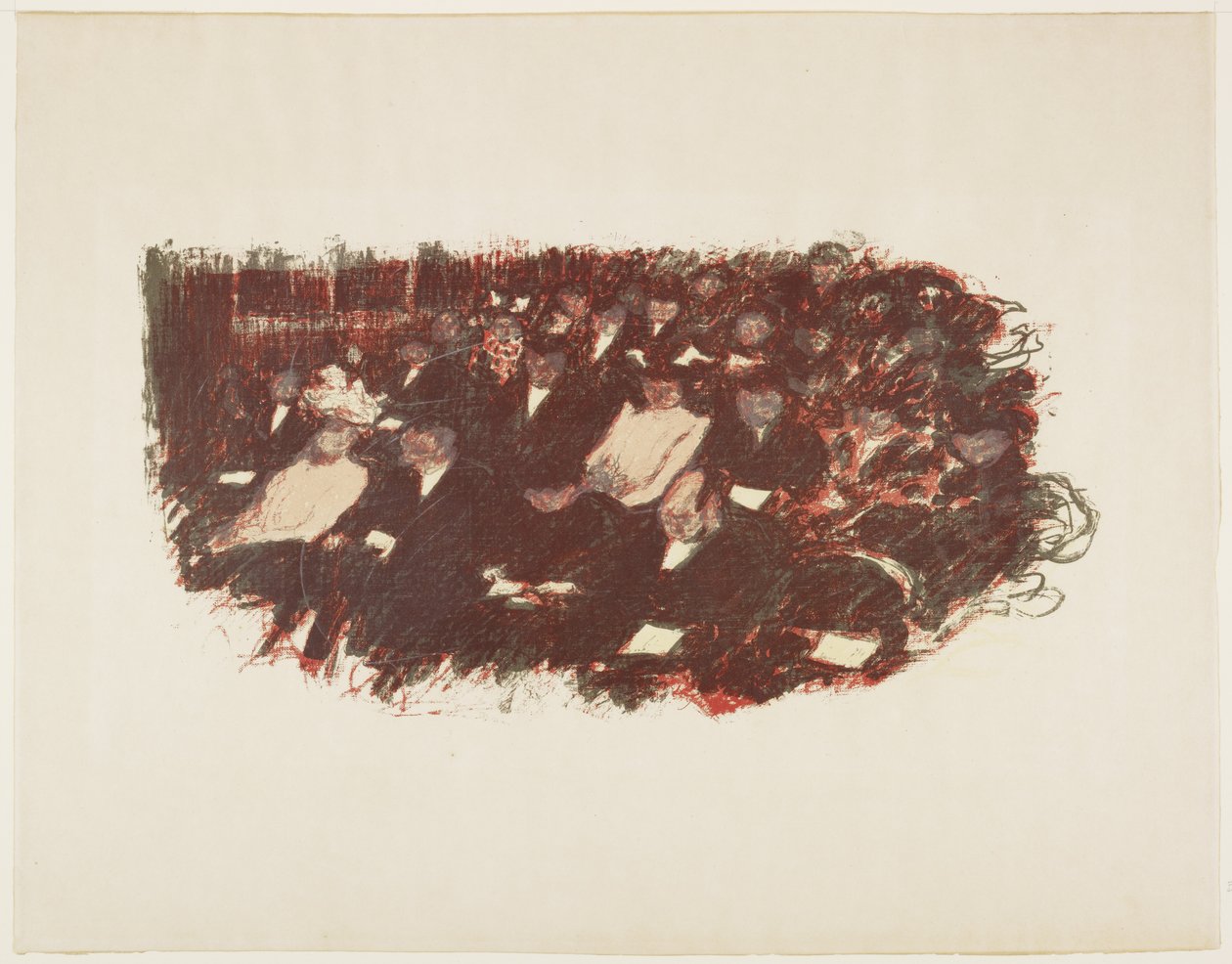 Au Tiyatro, c. 1897-1898 (1899'da yayınlandı) by Pierre Bonnard