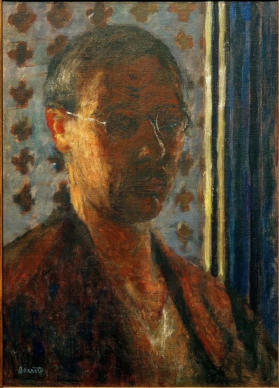 Işık, çiçekli kağıda karşı otoportre by Pierre Bonnard