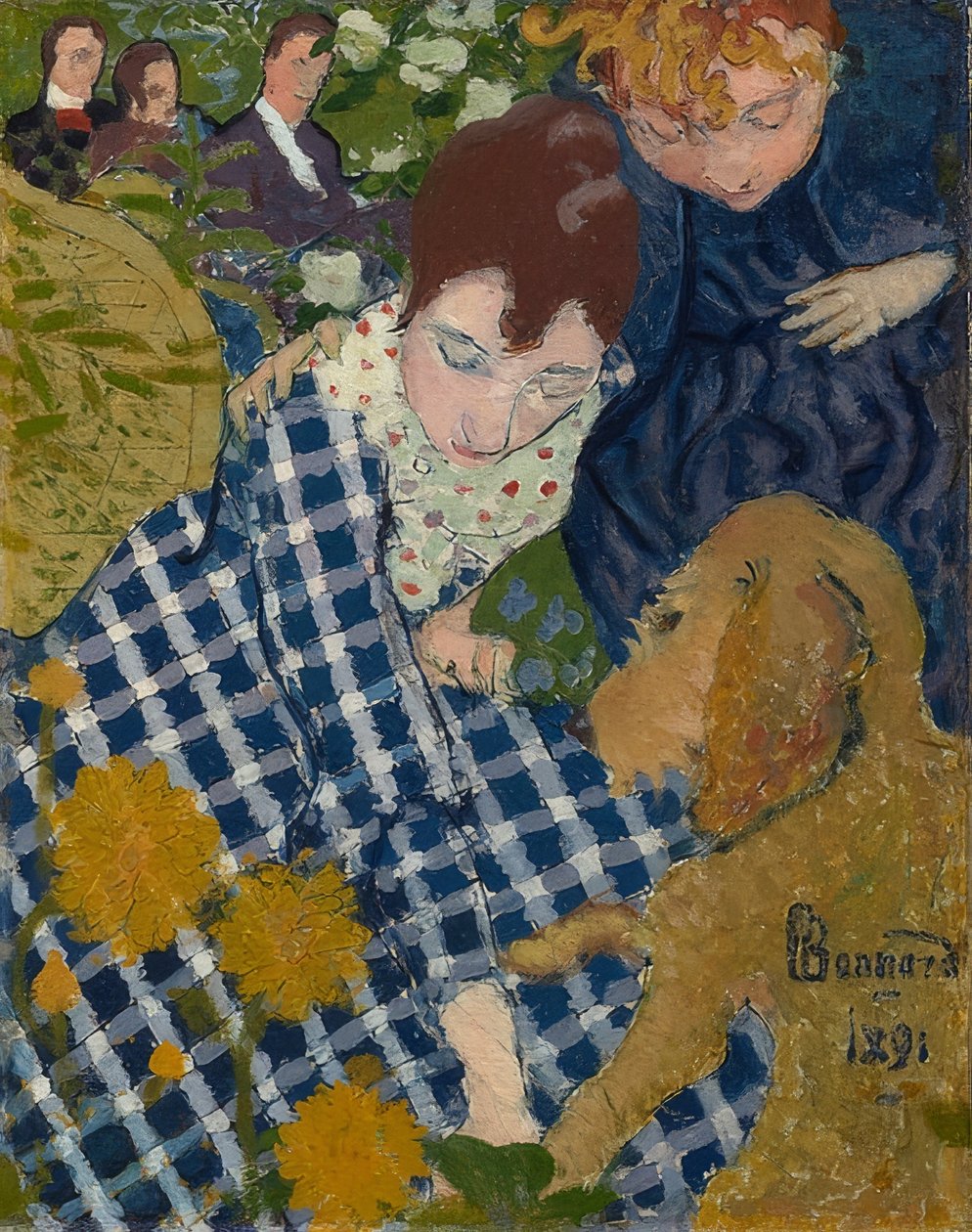 Köpekli kadın. 1891 by Pierre Bonnard