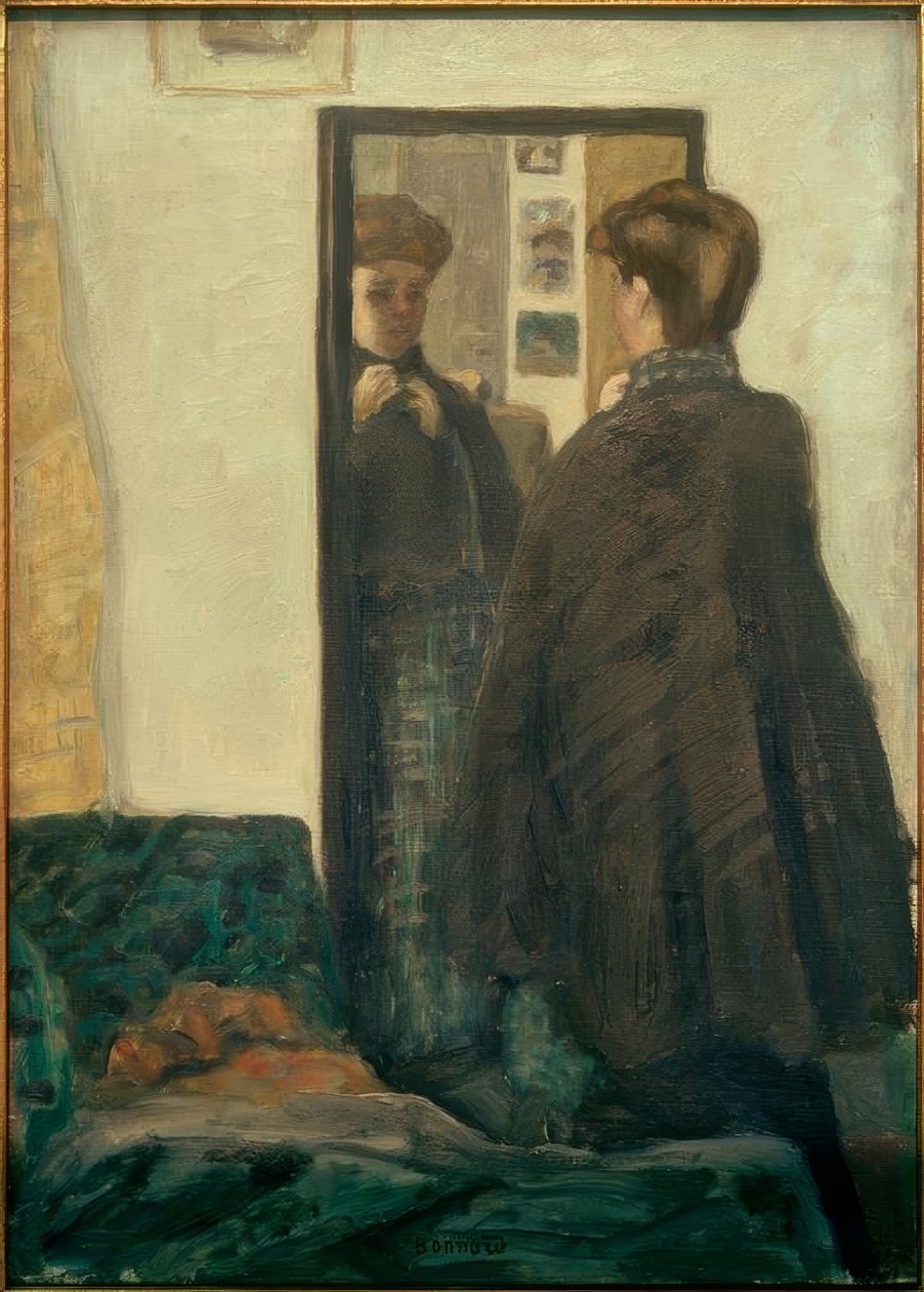 aynanın önünde kadın by Pierre Bonnard