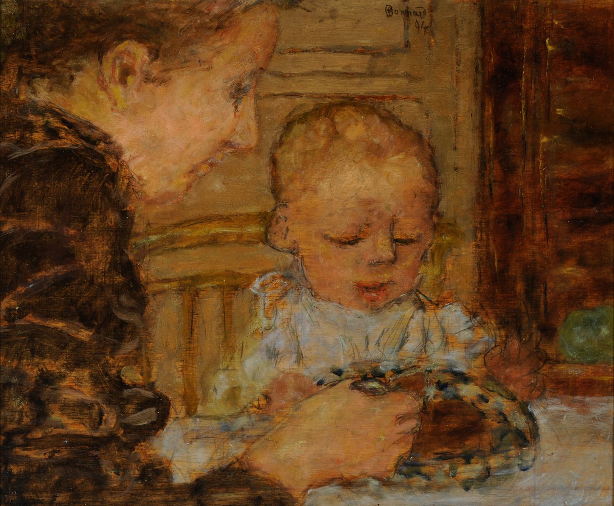 büyükanne ve çocuk by Pierre Bonnard