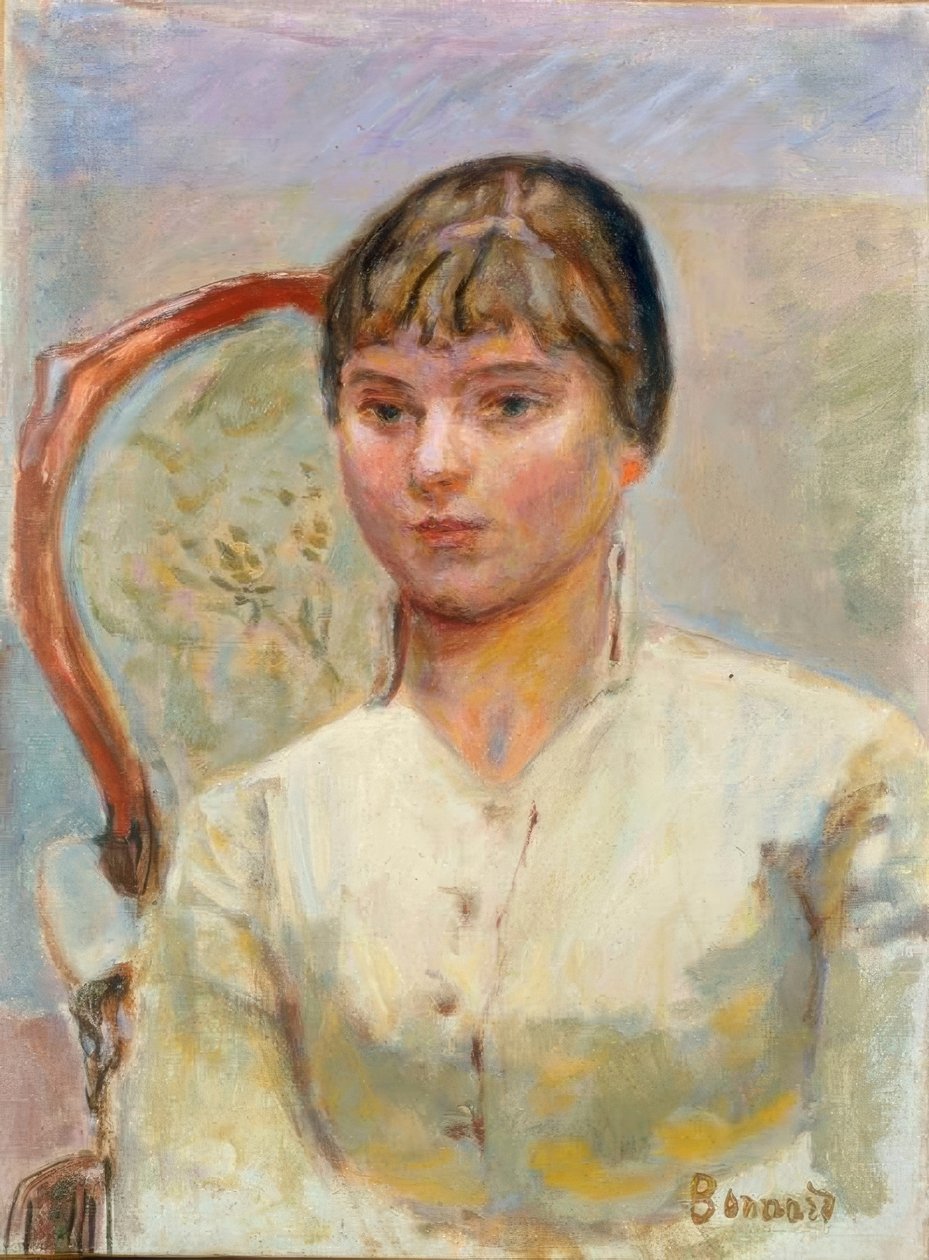 koltukta genç kadın by Pierre Bonnard