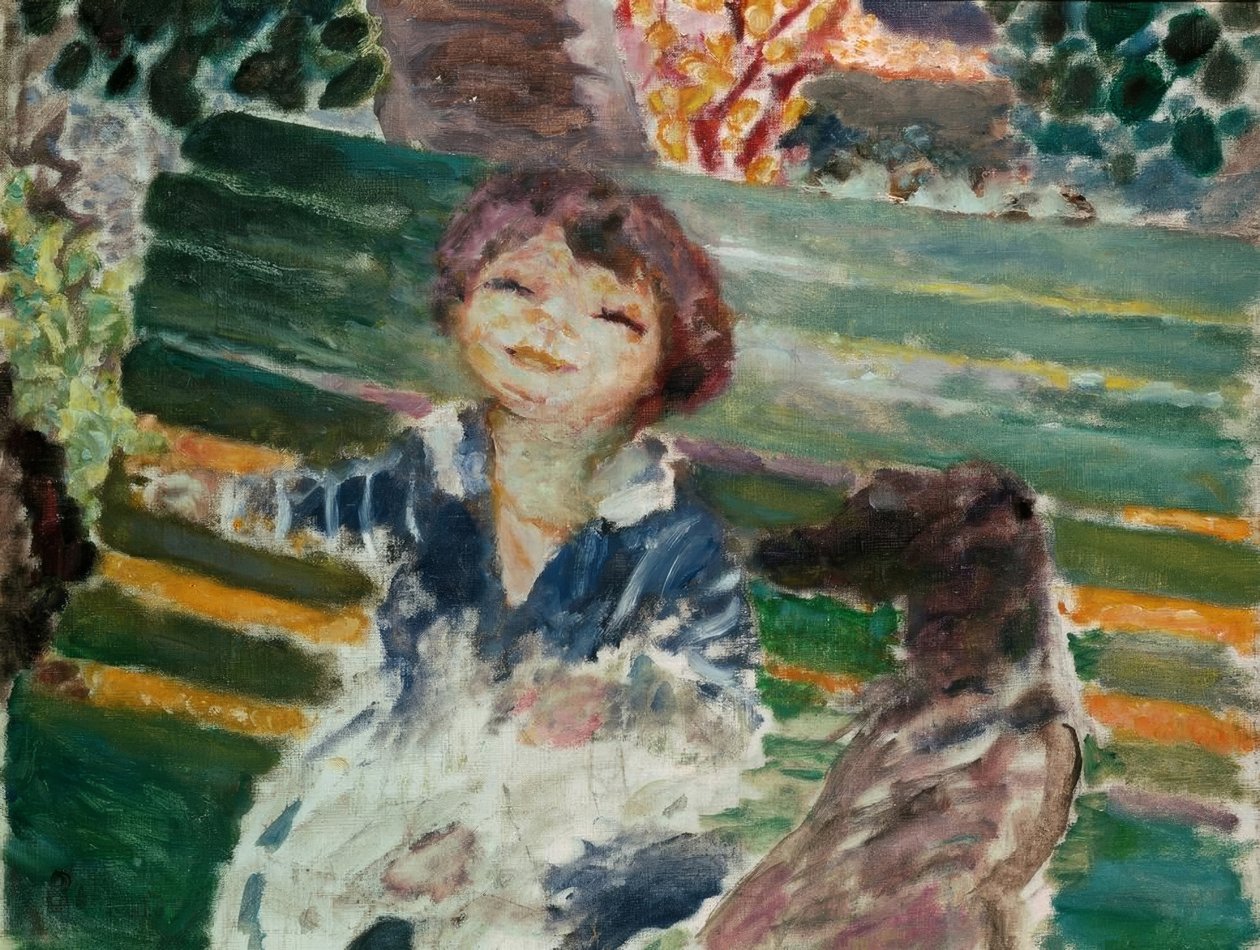 Köpek ile küçük kız by Pierre Bonnard