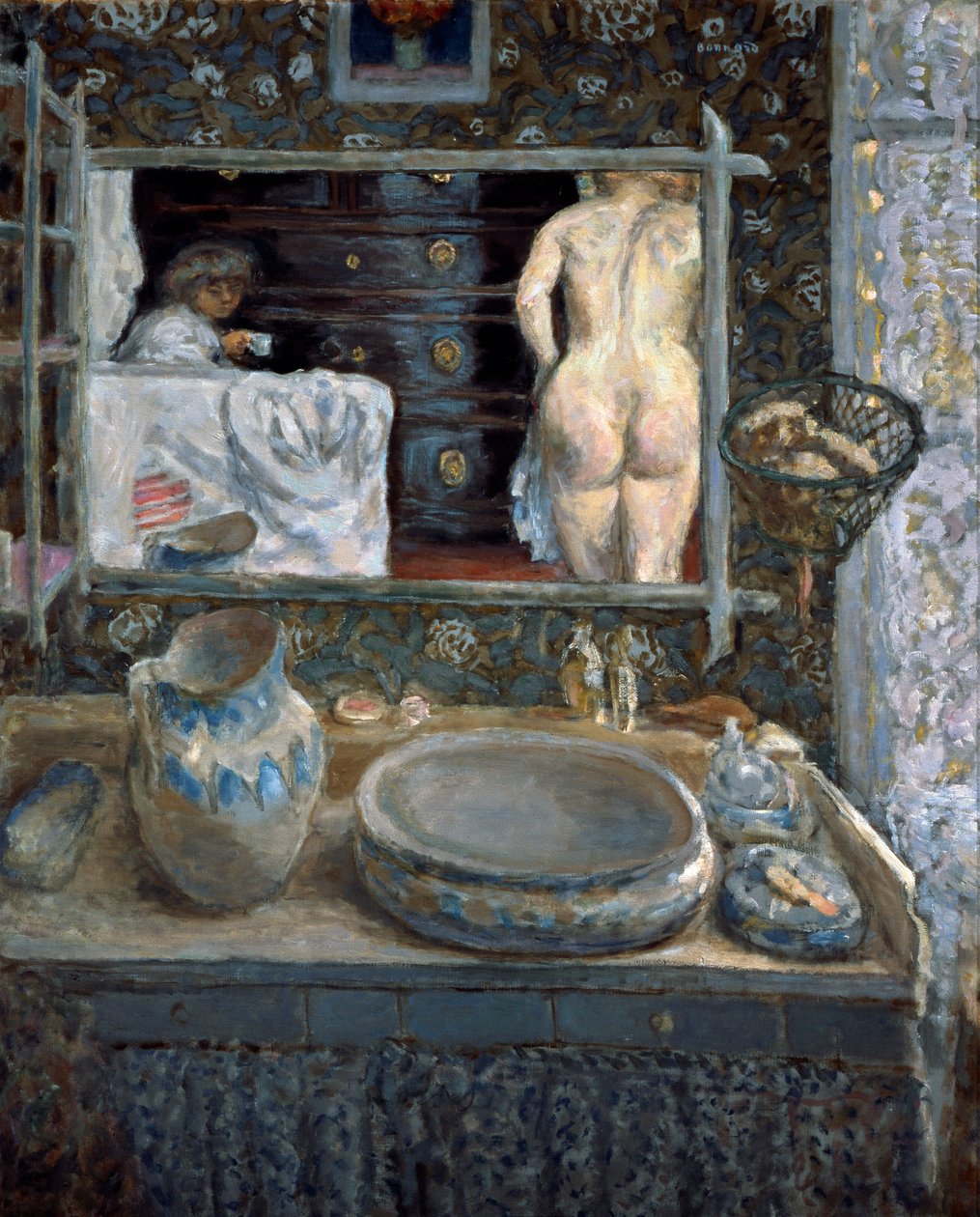 Lavabo üzerindeki ayna, 1908. by Pierre Bonnard