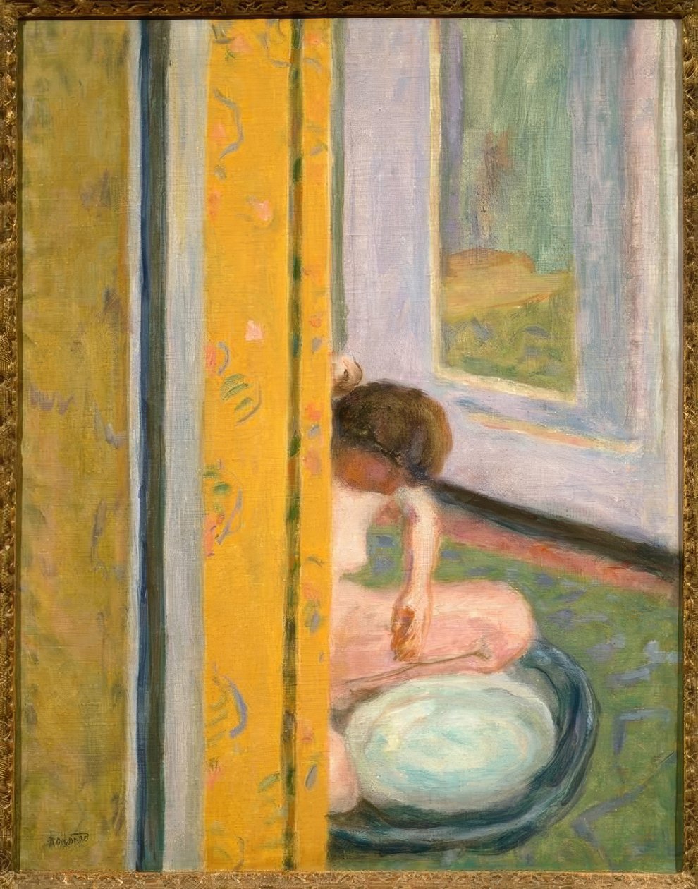 Sarı perde ile çıplak by Pierre Bonnard