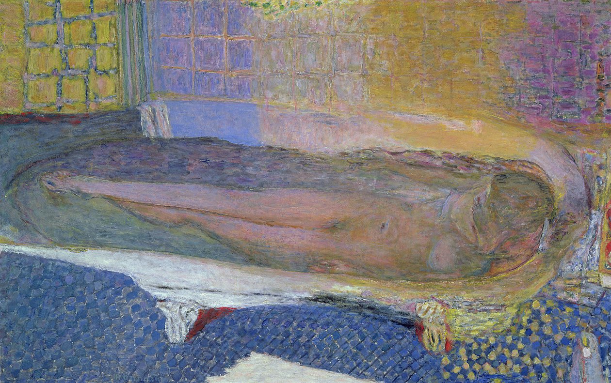 Banyoda Çıplak, 1936 by Pierre Bonnard