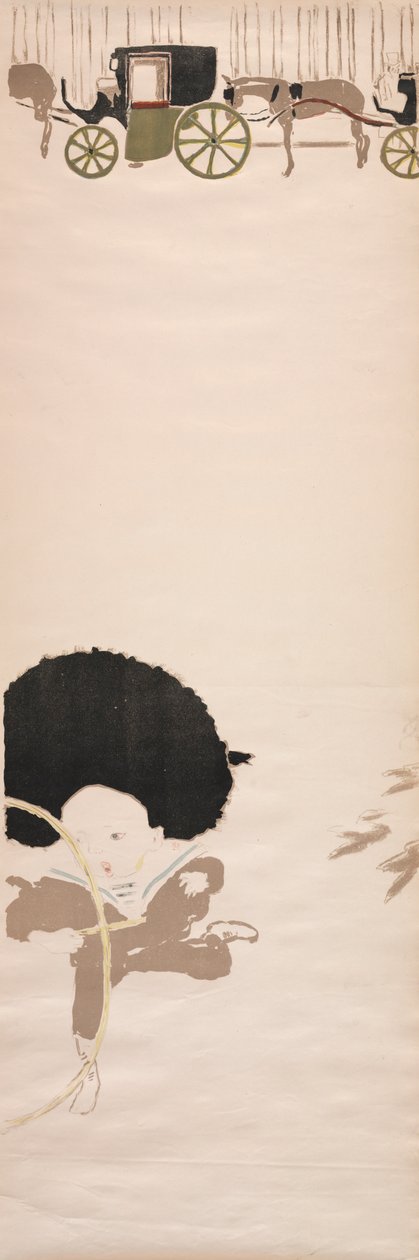 Nursemaids Promenade, Arabaların Frizi, 1895. by Pierre Bonnard