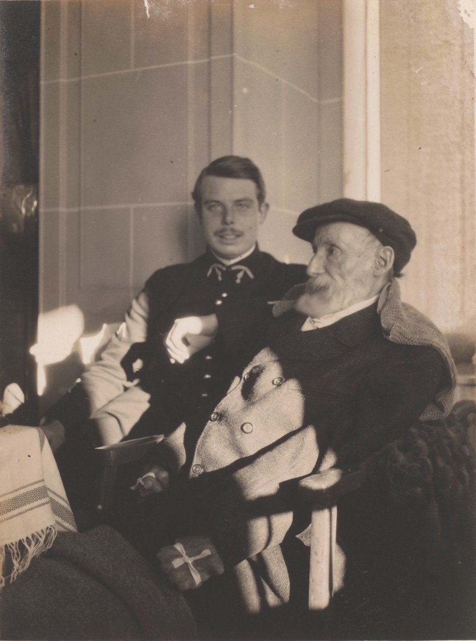 Pierre-Auguste ve Jean Renoir, c. 1916. by Pierre Bonnard