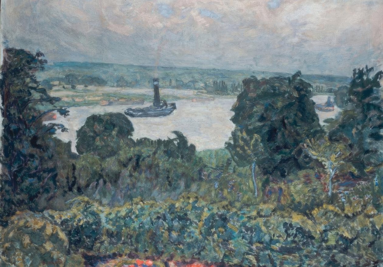 Seine Nehri üzerinde römorkör by Pierre Bonnard