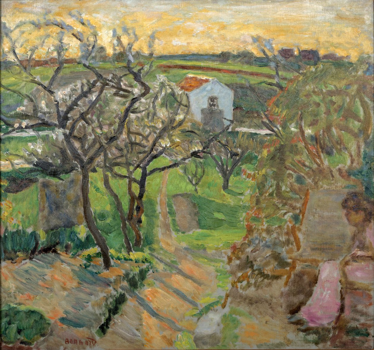 İlkbaharda gün batımı, 1909. by Pierre Bonnard