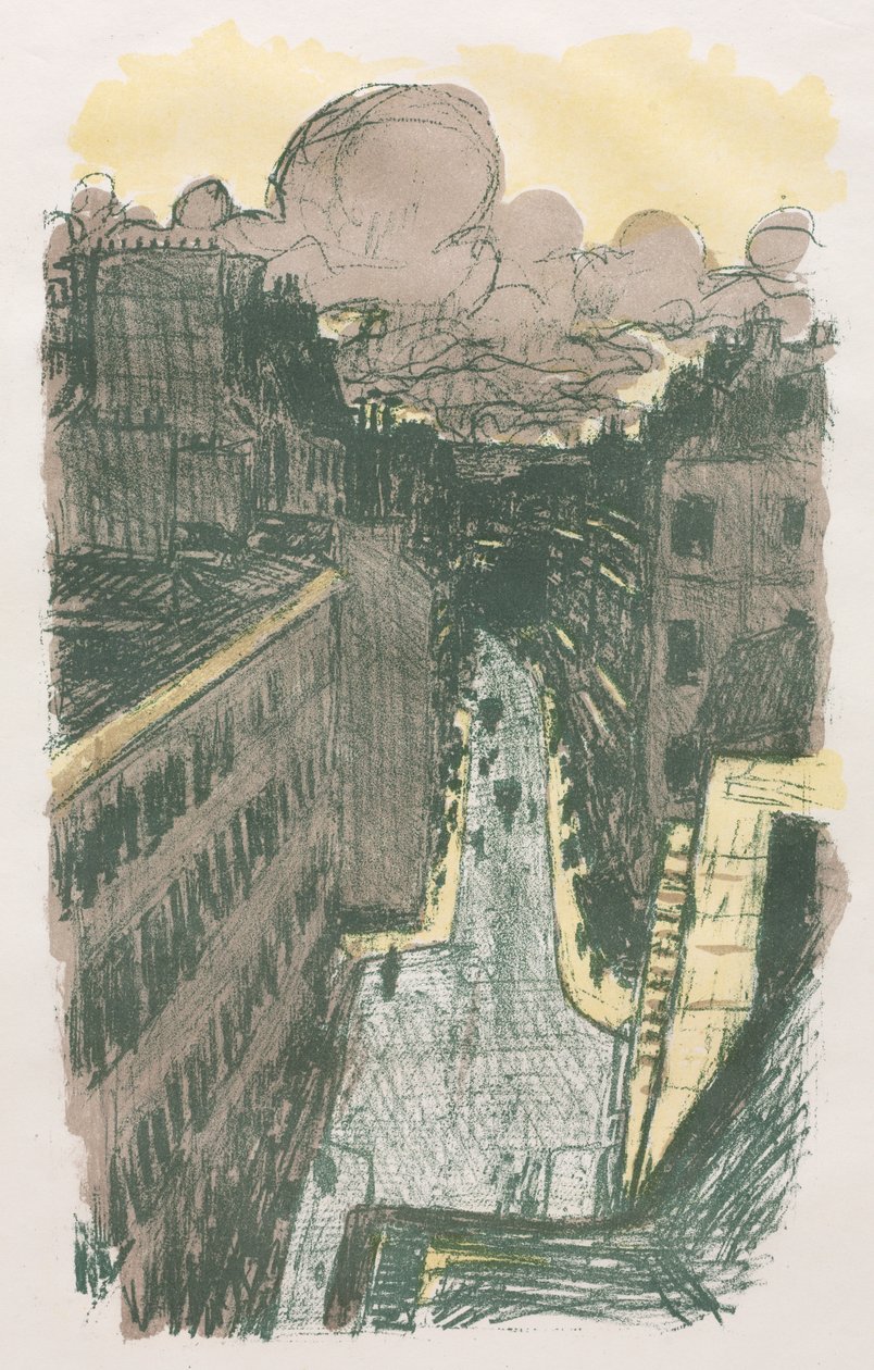 Yukarıdan Sokak Manzarası by Pierre Bonnard