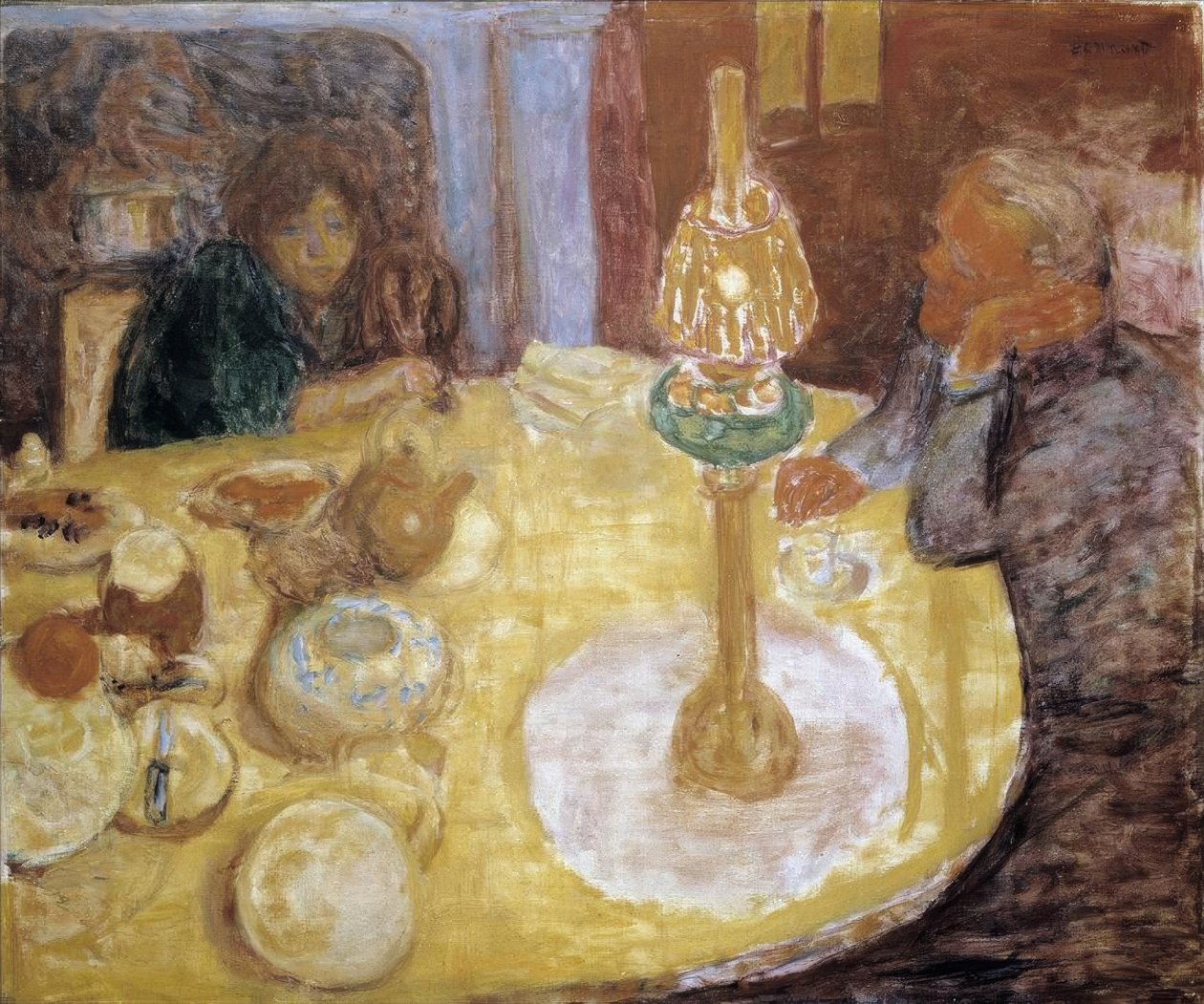 LAMBA ALTINDA AKŞAM by Pierre Bonnard