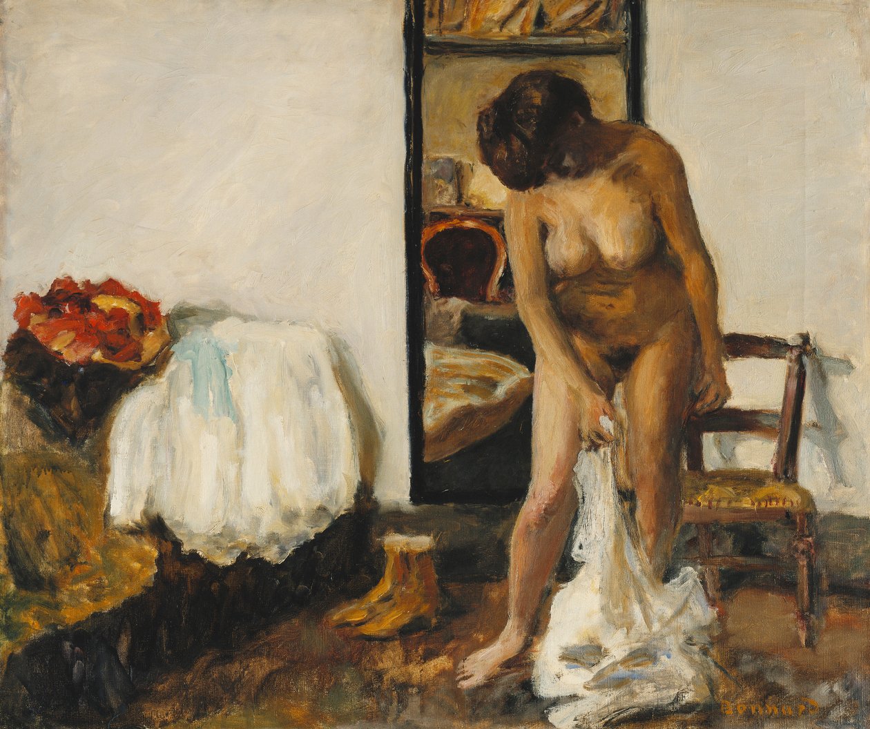 Kadın Soyunma; Femme se Deshabille by Pierre Bonnard