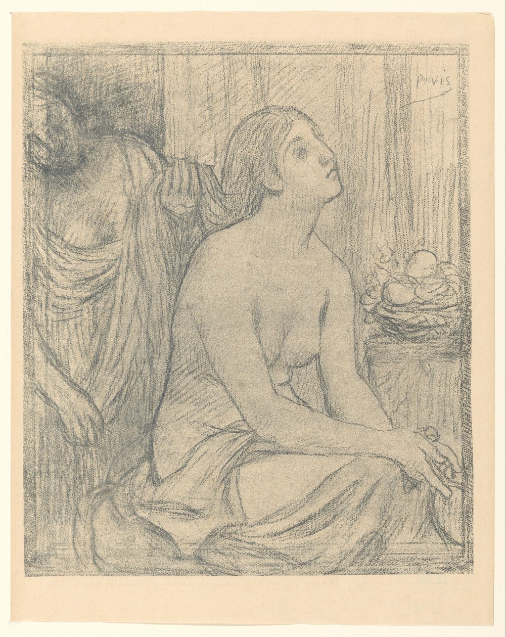 Kadının tuvaleti by Pierre Cécile Puvis de Chavannes