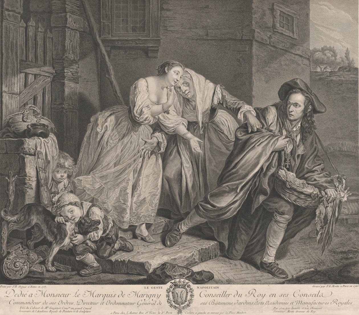 Napoliten Jest, 1763. by Pierre Etienne Moitte