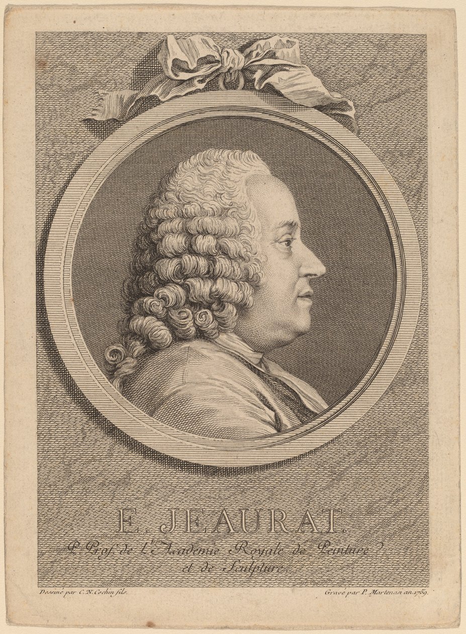 Edme-Sebastien Jeaurat by Pierre Francois Martenasie after Charles Nicolas Cochin II