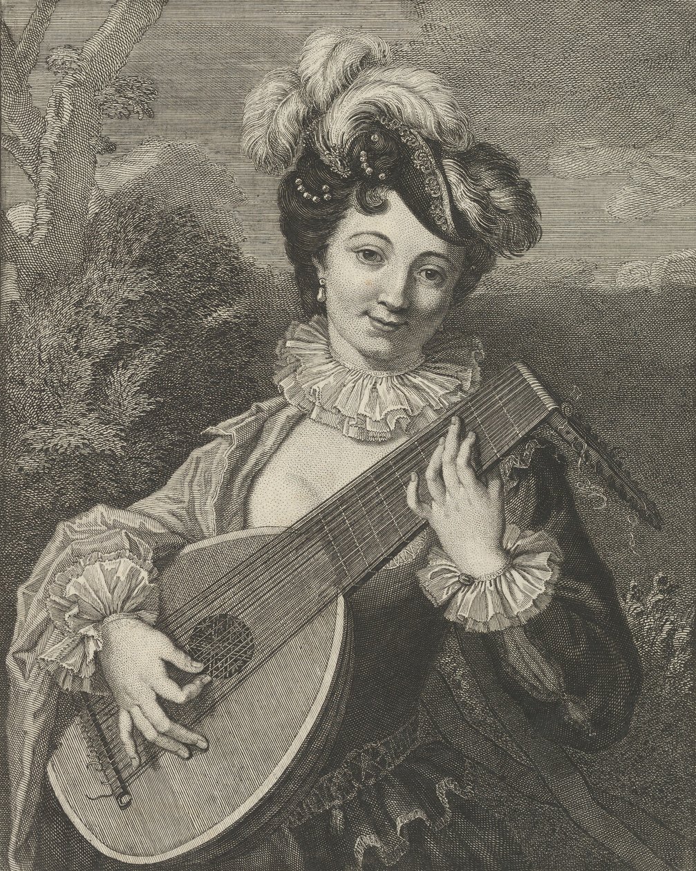 İspanyol eğlencesi, 18. yüzyıl. by Pierre François Basan