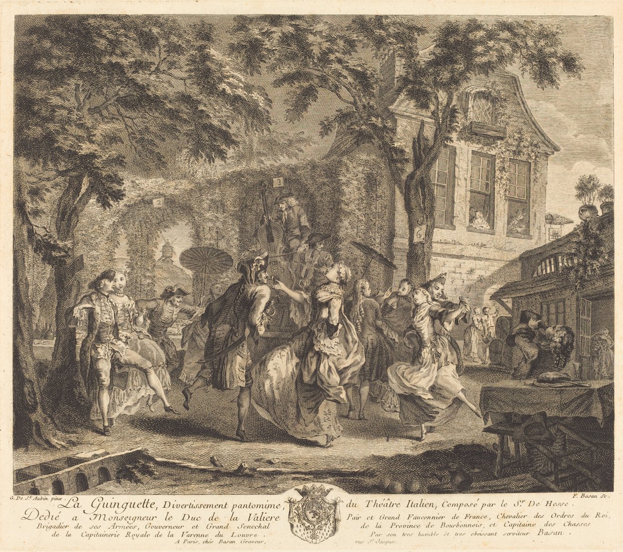 Taverna by Pierre François Basan after Gabriel Jacques de Saint Aubin