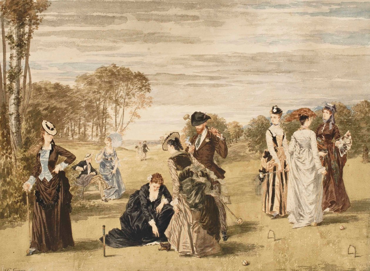 Kroket oyunu, 1874. by Pierre Gavarni
